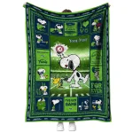customized seattle seahawks snoopy coach blue quilt blanket best selling