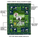 customized seattle seahawks snoopy coach blue quilt blanket best selling