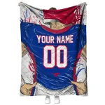 customized smu mustangs player sketch blue gray quilt blanket best selling