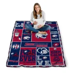customized south alabama jaguars helmet passion blue quilt blanket best selling