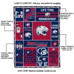 customized south alabama jaguars helmet passion blue quilt blanket best selling