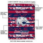 customized south alabama jaguars layered florals blue white quilt blanket best selling