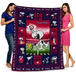Customized South Alabama Jaguars Snoopy Coach Blue Quilt Blanket 1 customized south alabama jaguars snoopy coach blue quilt blanket best selling