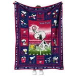customized south alabama jaguars snoopy coach blue quilt blanket best selling