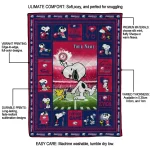 customized south alabama jaguars snoopy coach blue quilt blanket best selling