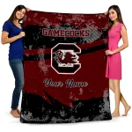 customized south carolina gamecocks brushstroke layers garnet quilt blanket best selling