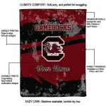 customized south carolina gamecocks brushstroke layers garnet quilt blanket best selling