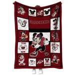 customized south carolina gamecocks mickey crimson garnet white quilt blanket best selling