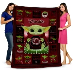 customized south carolina gamecocks yody baby pattern garnet quilt blanket best selling