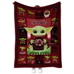 customized south carolina gamecocks yody baby pattern garnet quilt blanket best selling