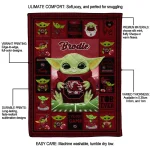 customized south carolina gamecocks yody baby pattern garnet quilt blanket best selling