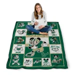 customized south florida bulls mickey crimson green white quilt blanket best selling