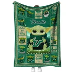 customized south florida bulls yody baby pattern green quilt blanket best selling