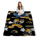 customized southern miss golden eagles mickey football black quilt blanket best selling
