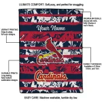 customized st louis cardinals layered florals red white quilt blanket best selling