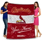customized st louis cardinals snoopy victory red white quilt blanket best selling