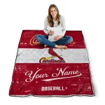 customized st louis cardinals snoopy victory red white quilt blanket best selling