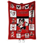 customized tampa bay buccaneers mickey crimson red white quilt blanket best selling