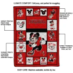 customized tampa bay buccaneers mickey crimson red white quilt blanket best selling