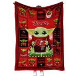 customized tampa bay buccaneers yody baby pattern red quilt blanket best selling