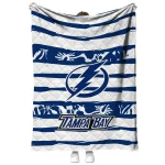 customized tampa bay lightning layered florals blue white quilt blanket best selling