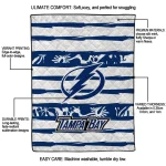 customized tampa bay lightning layered florals blue white quilt blanket best selling