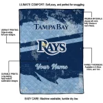 customized tampa bay rays brushstroke layers navy quilt blanket best selling