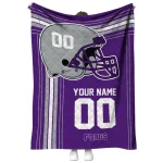 customized tcu horned frogs helmet theme purple quilt blanket best selling