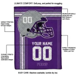 customized tcu horned frogs helmet theme purple quilt blanket best selling