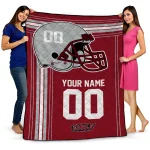 customized temple owls helmet theme red quilt blanket best selling