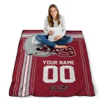customized temple owls helmet theme red quilt blanket best selling