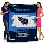 customized tennessee titans grunge patch navy white quilt blanket best selling