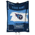 customized tennessee titans grunge patch navy white quilt blanket best selling