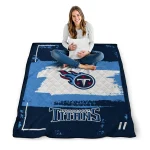 customized tennessee titans grunge patch navy white quilt blanket best selling