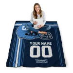 customized tennessee titans helmet theme navy quilt blanket best selling