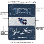 customized tennessee titans hibiscus burst navy white quilt blanket best selling