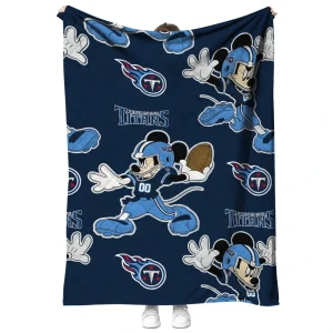 customized tennessee titans mickey football navy quilt blanket fashion forward
