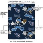 customized tennessee titans mickey football navy quilt blanket best selling