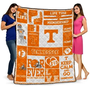 customized tennessee volunteers helmet passion orange quilt blanket best selling