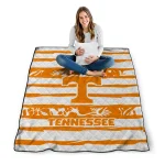 customized tennessee volunteers layered florals orange white quilt blanket best selling