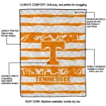 customized tennessee volunteers layered florals orange white quilt blanket best selling