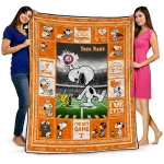 customized tennessee volunteers snoopy coach orange quilt blanket best selling