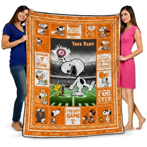 customized tennessee volunteers snoopy coach orange quilt blanket best selling