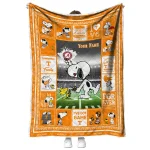 customized tennessee volunteers snoopy coach orange quilt blanket best selling