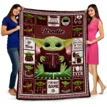 customized texas am aggies yody baby pattern maroon quilt blanket best selling