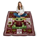 customized texas am aggies yody baby pattern maroon quilt blanket best selling