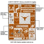 customized texas longhorns helmet passion orange quilt blanket best selling
