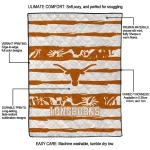 customized texas longhorns layered florals orange white quilt blanket best selling