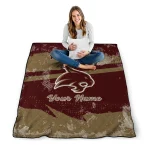 customized texas state bobcats brushstroke layers maroon quilt blanket best selling
