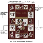 customized texas state bobcats mickey crimson maroon white quilt blanket best selling